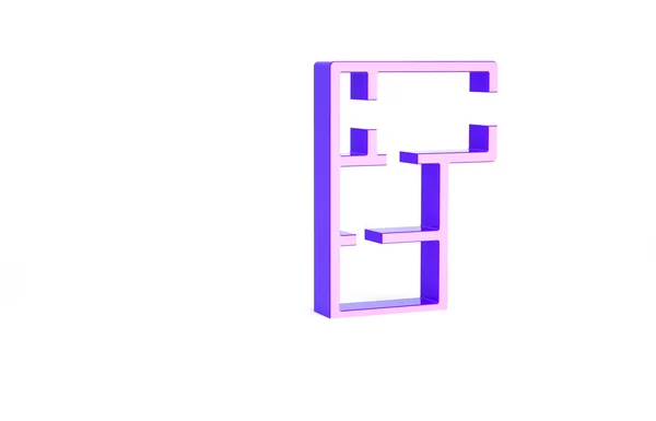 Mor Planı Simgesi Beyaz Arkaplanda Izole Edildi Minimalizm Kavramı Illüstrasyon — Stok fotoğraf