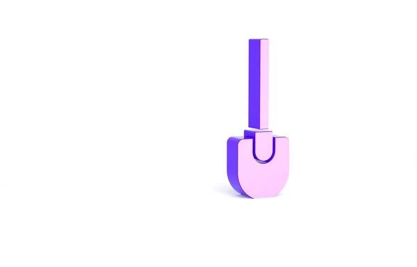Ikona Purple Shovel Izolované Bílém Pozadí Zahradní Nářadí Nástroj Pro — Stock fotografie