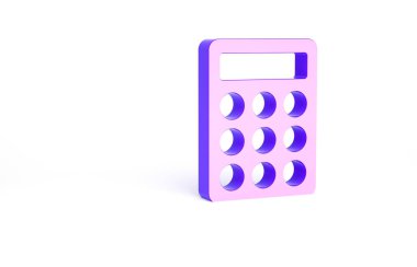 Mor Parola Koruma ve Güvenlik Erişim simgesi beyaz arkaplanda izole edildi. Güvenlik, güvenlik, koruma, gizlilik kavramı. Minimalizm kavramı. 3d illüstrasyon 3B canlandırma.