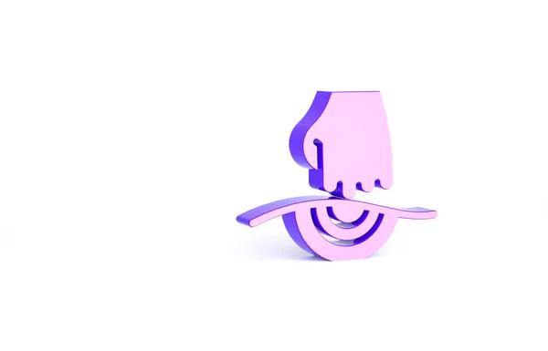Фіолетова Піктограма Масажу Ізольована Білому Тлі Розслаблений Дозвілля Концепція Мінімалізму — стокове фото