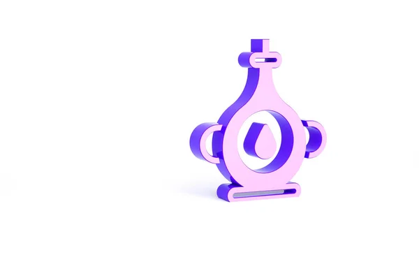 Фіолетова Пляшка Олії Ізольована Білому Тлі Концепція Мінімалізму Ілюстрація Рендеринга — стокове фото