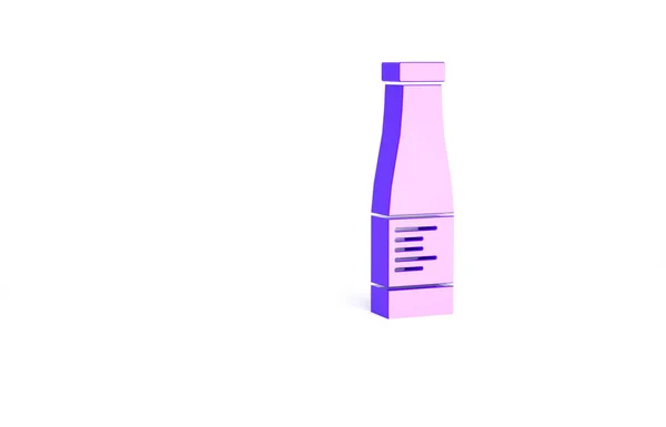 Icono Botella Salsa Púrpura Aislado Sobre Fondo Blanco Botellas Ketchup — Foto de Stock