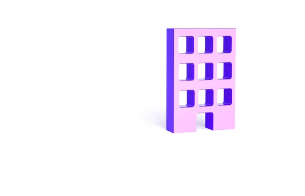 Purple House Symbol Isoliert Auf Weißem Hintergrund Heimatsymbol Minimalismus Konzept — Stockfoto