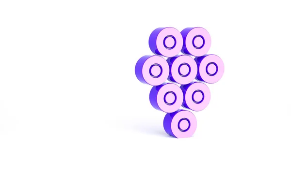 Purple Caviar icon isolated on white background. Minimalism concept. 3d illustration 3D render. — Stock Image Purple Caviar Icon Isolated White Background Minimalism Concept Illustration Render Stock Photo