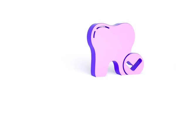 Purple Sbiancamento Dei Denti Concetto Icona Isolata Sfondo Bianco Simbolo — Foto Stock