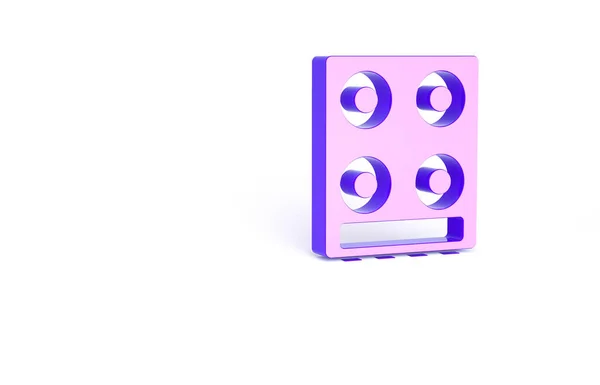 Фиолетовый Значок Газовой Плиты Изолирован Белом Фоне Знак Cooktop Плита — стоковое фото
