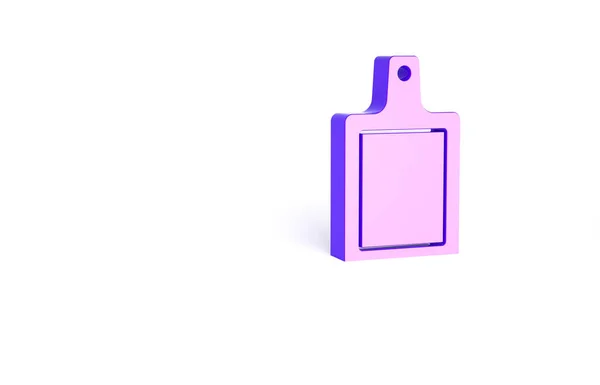 Фіолетова Обробна Дошка Ізольована Білому Тлі Символ Подрібнення Дошки Концепція — стокове фото