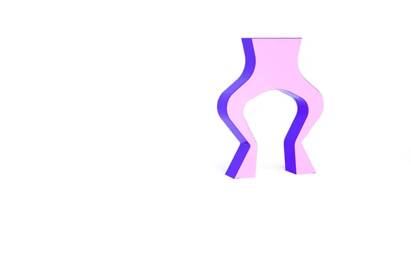 Фіолетові Жаб Ячі Ноги Значок Ізольовані Білому Тлі Концепція Мінімалізму — стокове фото