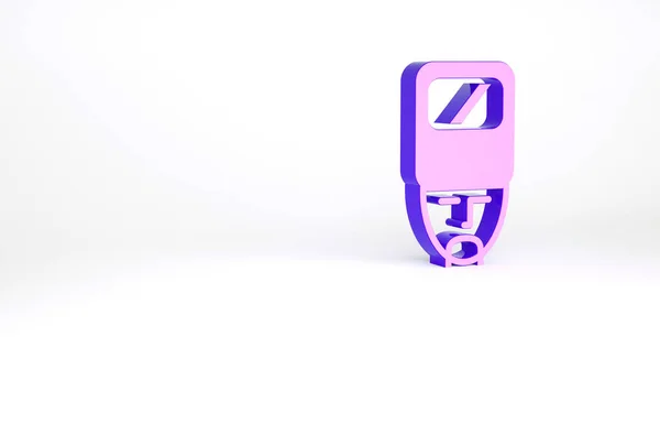 紫色乌克兰哥萨克图标孤立在白色背景 最低纲领的概念 3D渲染3D插图 — 图库照片