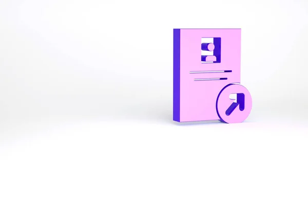 Фіолетова Піктограма Просування Завдання Ізольована Білому Тлі Успіх Досягнення Мотивація — стокове фото