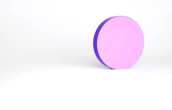 Ícone Ban Roxo Isolado Fundo Branco Parar Símbolo Conceito Minimalismo — Fotografia de Stock