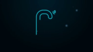 Parlayan neon hattı Celsius simgesi siyah arkaplanda izole edildi. 4K Video hareketli grafik canlandırması