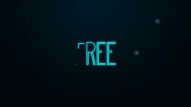 Siyah arkaplanda izole edilmiş ücretsiz bir simge ile parlayan neon satırı Price etiketi. Rozet fiyatına. Reklam etiketi indirimi. 4K Video hareketli grafik canlandırması