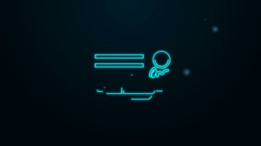 Parlak neon hattı. Banka kontrolünün boş şablonu ve siyah arkaplanda izole edilmiş kalem simgesi. Doldurulacak boş alanlarla birlikte kontrol defteri çek sayfası. 4K Video hareketli grafik canlandırması