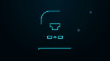 Üzerinde RIP yazılı parlak neon çizgisi Tombstone simgesi siyah arkaplanda izole edilmiş. Mezar ikonu. 4K Video hareketli grafik canlandırması