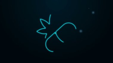 Siyah arka planda marihuana veya kenevir yaprağı ikonu olan parlak neon çizgisi tıbbi haplar. Kavanozlardaki kenevir yağı özlerini taklit et. 4K Video hareketli grafik canlandırması