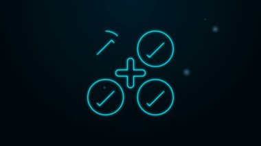 Siyah arka planda marihuana veya kenevir yaprağı ikonu olan parlak neon çizgisi tıbbi haplar. Kavanozlardaki kenevir yağı özlerini taklit et. 4K Video hareketli grafik canlandırması