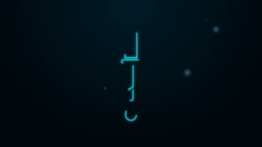 Parlayan neon hattı Pipette simgesi siyah arkaplanda izole edildi. Tıbbi elementler, kimya laboratuarı ekipmanları. Damlalı boru. Tıp sembolü. 4K Video hareketli grafik canlandırması