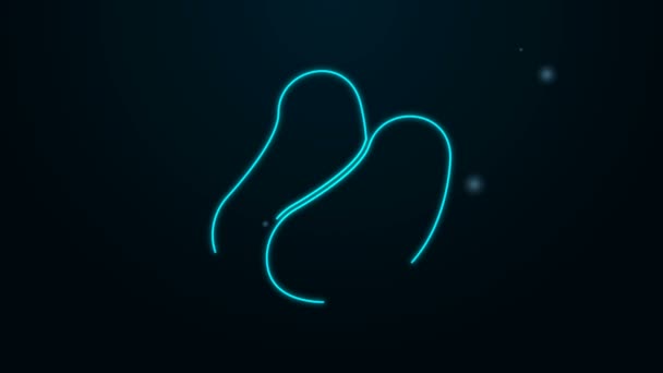 Glowing neon line Potato icon isolated on black background. 4K Video motion graphic animation — Stock Video