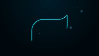 Parlayan neon hattı diş macunu simgesi siyah arkaplanda izole edildi. 4K Video hareketli grafik canlandırması