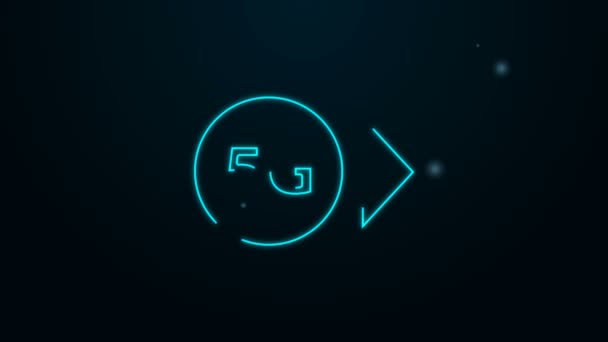 5G 새로운 무선 인터 넷 위 피연결 아이콘이 검은 배경에서 분리되었다. 글로벌 네트워크 고속 연결 데이터 속도 기술. 4K 비디오 모션 그래픽 애니메이션 — 비디오