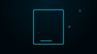 Ünlülerin bulvar ikonunda parlayan neon hattı Hollywood yıldız yürüyüşü siyah arka planda izole edilmiş. Ünlü kaldırım, bulvar aktörü. 4K Video hareketli grafik canlandırması