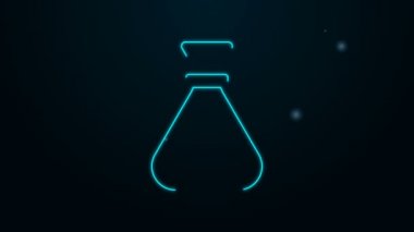 Parlayan neon hattı Para Çantası simgesi siyah arkaplanda izole edildi. Dolar ya da USD sembolü. Nakit bankacılık tabelası. 4K Video hareketli grafik canlandırması