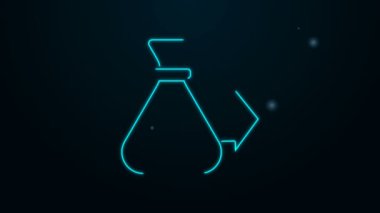 Parlayan neon hattı Para Çantası simgesi siyah arkaplanda izole edildi. Dolar ya da USD sembolü. Nakit bankacılık tabelası. 4K Video hareketli grafik canlandırması