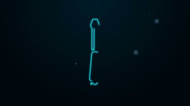 Parlayan neon hattı tornavida simgesi siyah arkaplanda izole edildi. Servis aracı sembolü. 4K Video hareketli grafik canlandırması