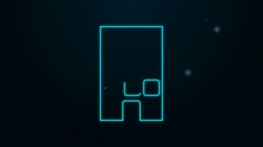 Parlayan neon hattı ev simgesi siyah arkaplanda izole edildi. Ev sembolü. 4K Video hareketli grafik canlandırması