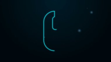 Parlayan neon hattı Bilgisayar fare simgesi siyah arkaplanda izole edildi. Tekerlek sembollü optik. 4K Video hareketli grafik canlandırması