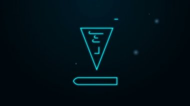 Parlayan neon hattı 26 Kasım Hindistan Anayasa Günü simgesi siyah arka planda izole edildi. 4K Video hareketli grafik canlandırması