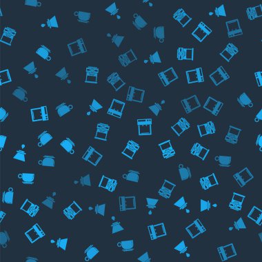 V60 kahve makinesini, kahve makinesini ve fincanı kusursuz şekilde ayarla. Vektör.