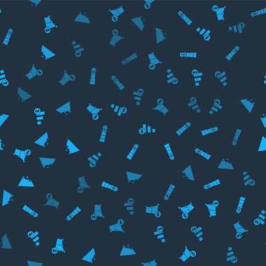 Turta grafiğini ve doları, deniz fenerini ve dağları kusursuz desenli dağlarla ayarla. Vektör.