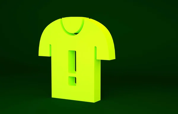 Yellow Shirt Protest Icon Isolated Green Background Minimalism Concept Illustration — Stock Photo, Image
