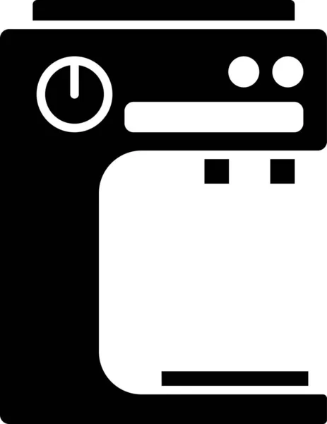 Schwarzes Kaffeemaschinen Symbol Isoliert Auf Weißem Hintergrund Vektor — Stockvektor