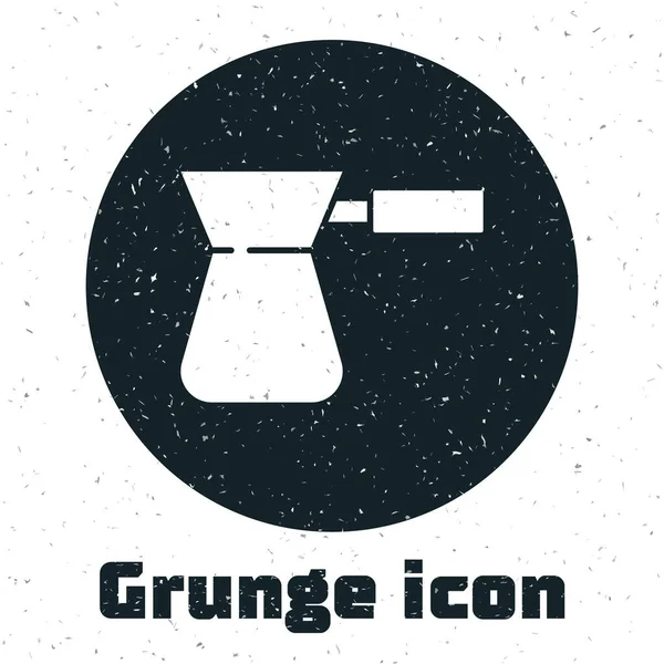 Grunge Café Icono Turco Aislado Sobre Fondo Blanco Dibujo Vintage — Vector de stock