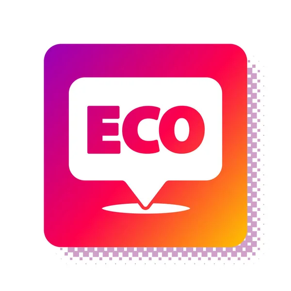 Banner Branco Etiqueta Etiqueta Logotipo Para Eco Verde Ícone Comida —  Vetores de Stock