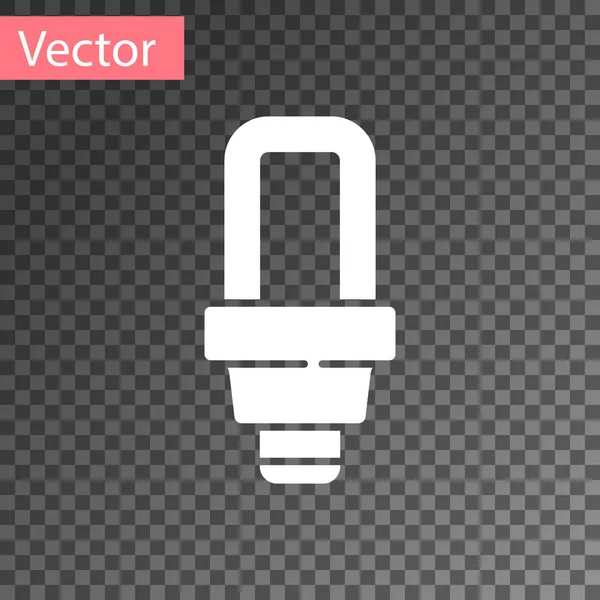 Icône Ampoule Led Blanche Isolée Sur Fond Transparent Ampoule Led — Image vectorielle