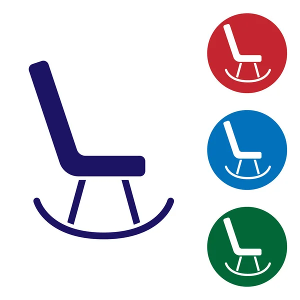 Blaues Sesselsymbol Isoliert Auf Weißem Hintergrund Setzen Sie Symbole Farbigen — Stockvektor