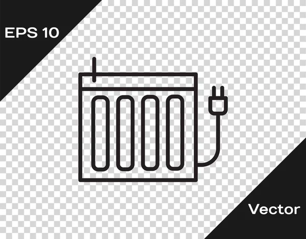 Orange Néon Lumineux Icône Radiateur Chauffage Isolé Sur Fond Blanc — Image vectorielle