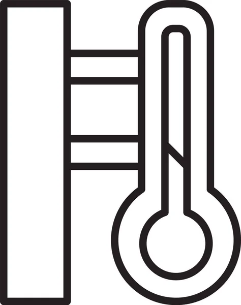 Grijze Meteorologie Thermometer Meten Pictogram Geïsoleerd Naadloos Patroon Zwarte Achtergrond — Stockvector