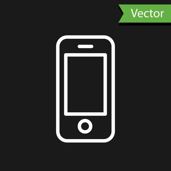 Smartphone Gris Icono Del Teléfono Móvil Aislado Sobre Fondo Beige — Vector de stock