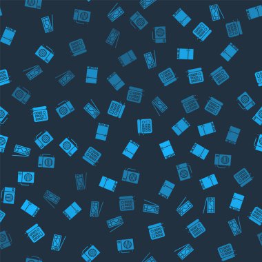 Radyo, Buzdolabı, telefon ve klimayı sorunsuz bir şablona ayarla. Vektör.