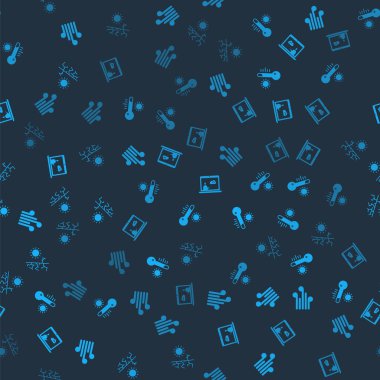 Rüzgâr, Meteoroloji termometresi, hava tahmini ve kuraklığı kusursuz şekilde ayarlayın. Vektör.