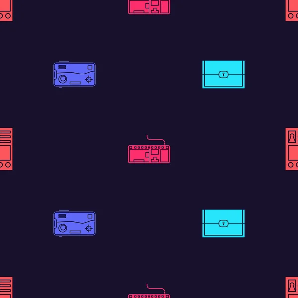 Definir Baú Para Jogo Móvel Jogar Teclado Computador Criar Tela — Vetor de Stock