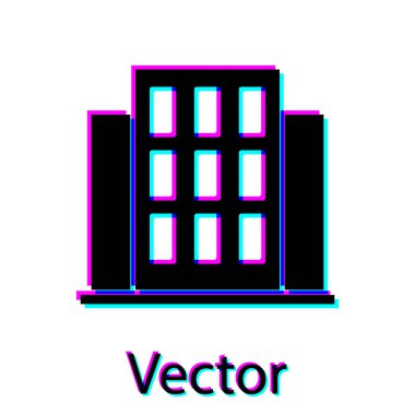 Siyah Saray simgesi beyaz arkaplanda izole edildi. Ev sembolü. Vektör.