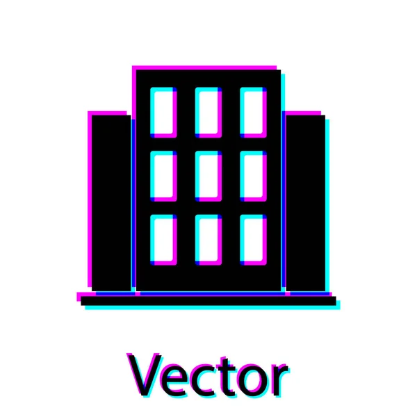 Icône Maison Noire Isolée Sur Fond Blanc Symbole Domestique Vecteur — Image vectorielle