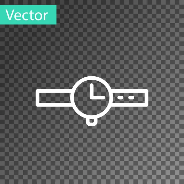 Ícone Relógio Pulso Preto Isolado Fundo Transparente Ícone Relógio Pulso — Vetor de Stock