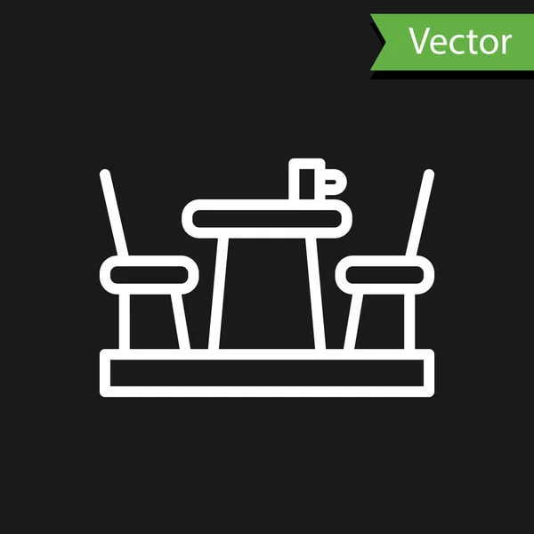프랑스 아이콘은 배경에 분리되어 테이블과 Vector — 스톡 벡터